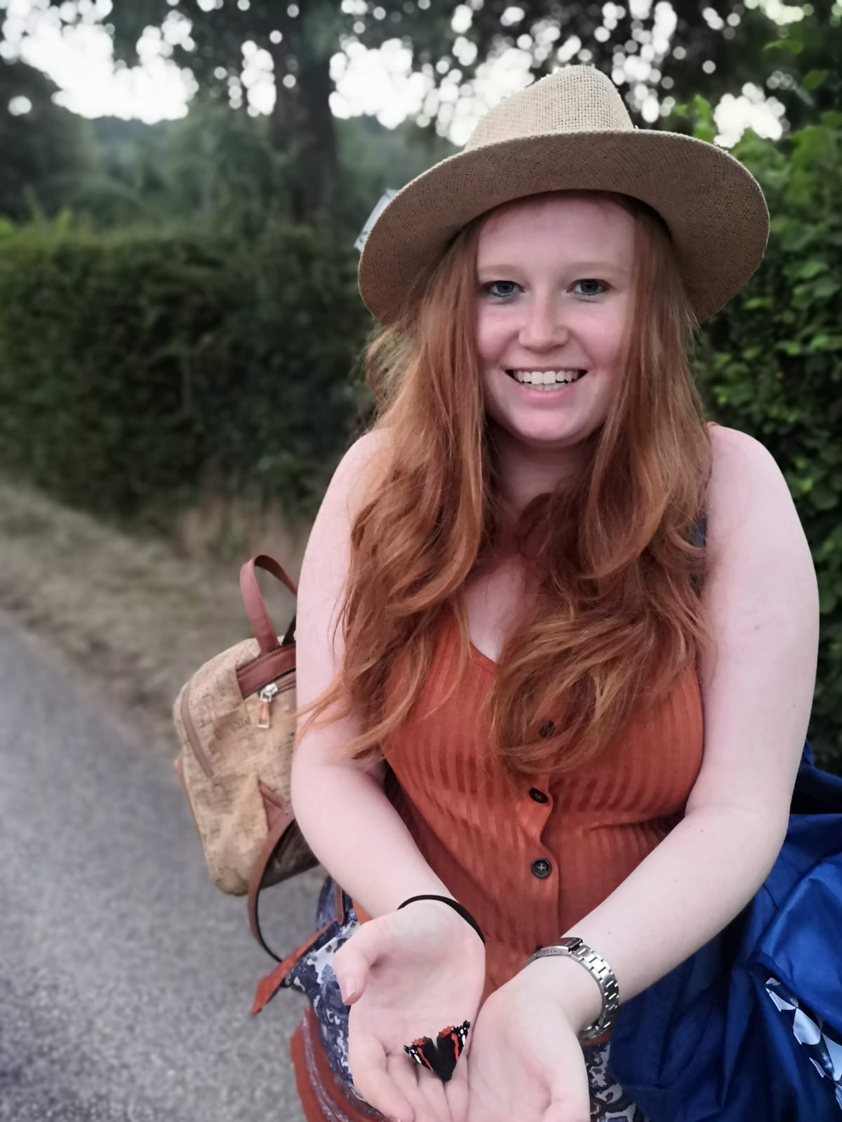 Elise met vlinder